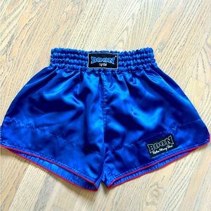 Boon Muay Thai retro style shorts in Blue, sz M